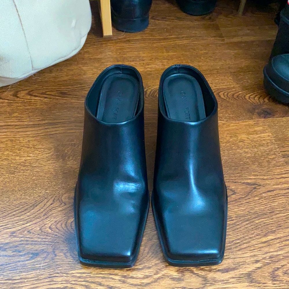 Oak & fort Black leather Mule